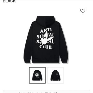 Playboy/Anti Social club hoodie. Size S Black